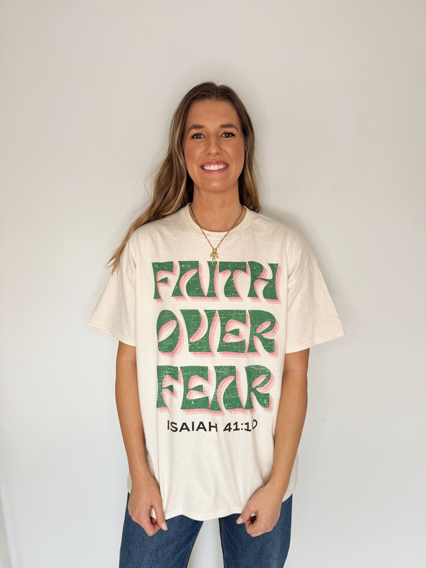 Faith Over Fear Oversized Graphic Tee PREORDER
