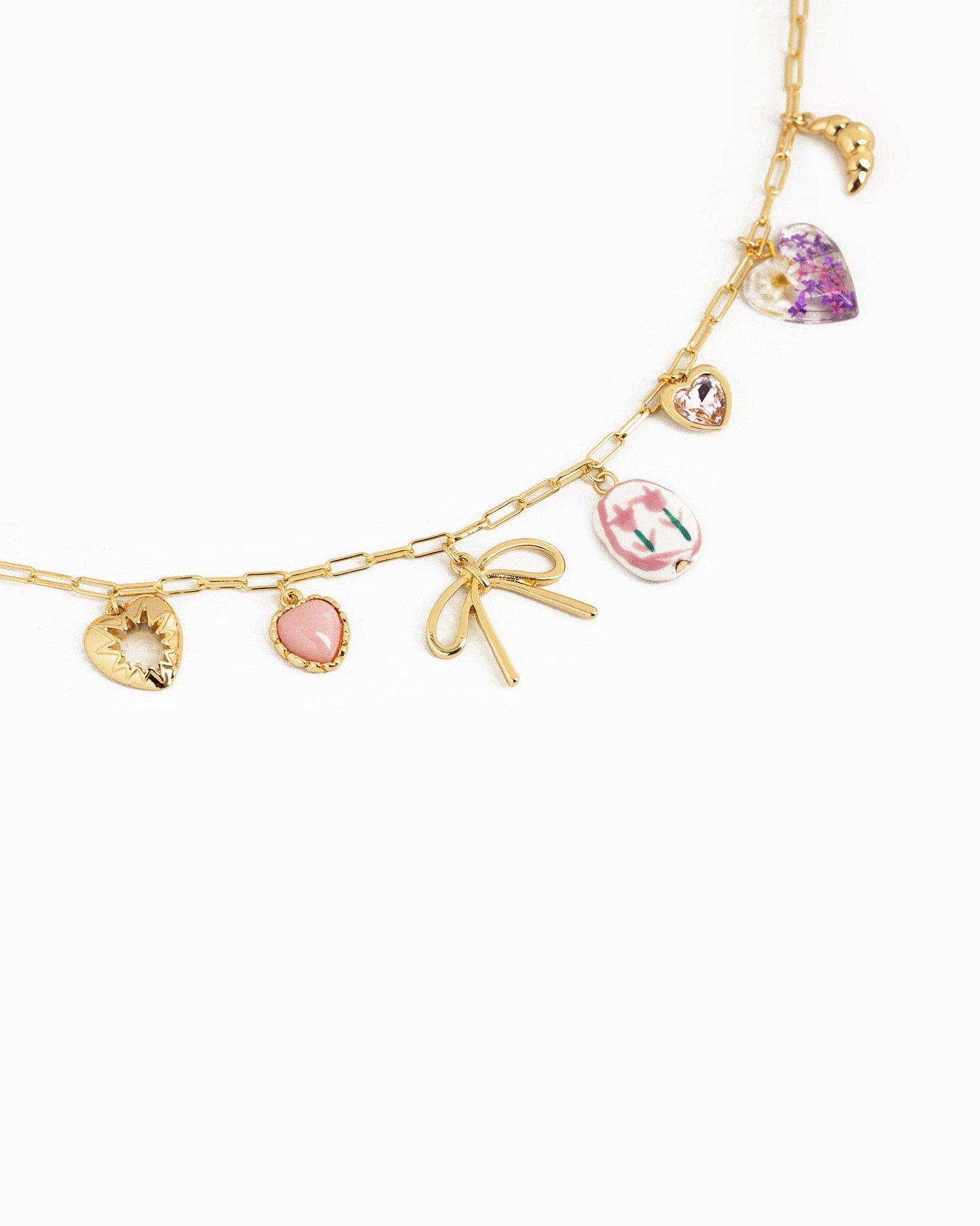 Pink Cottage Charm Necklace