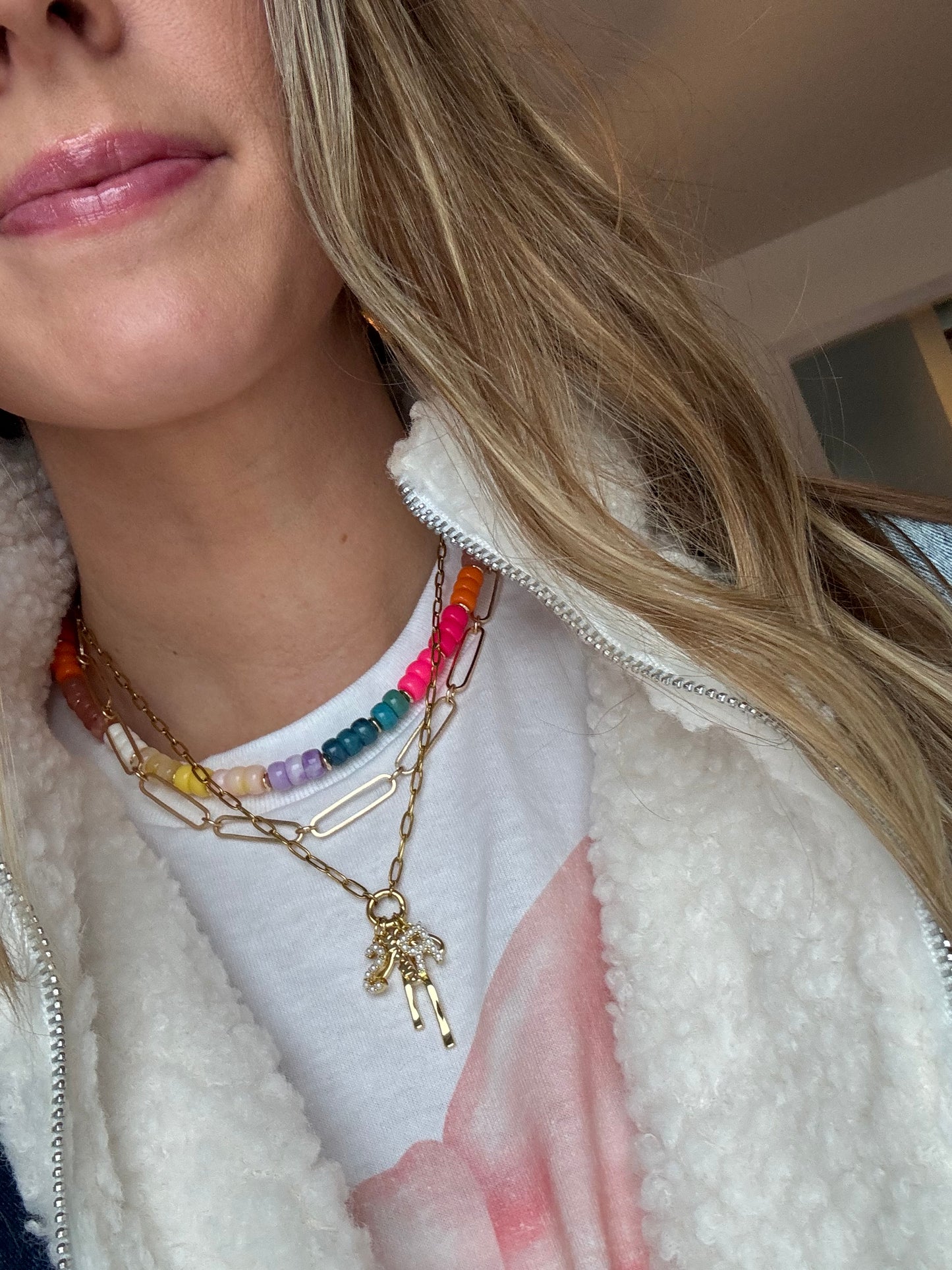 Multi-Color Beaded Necklace