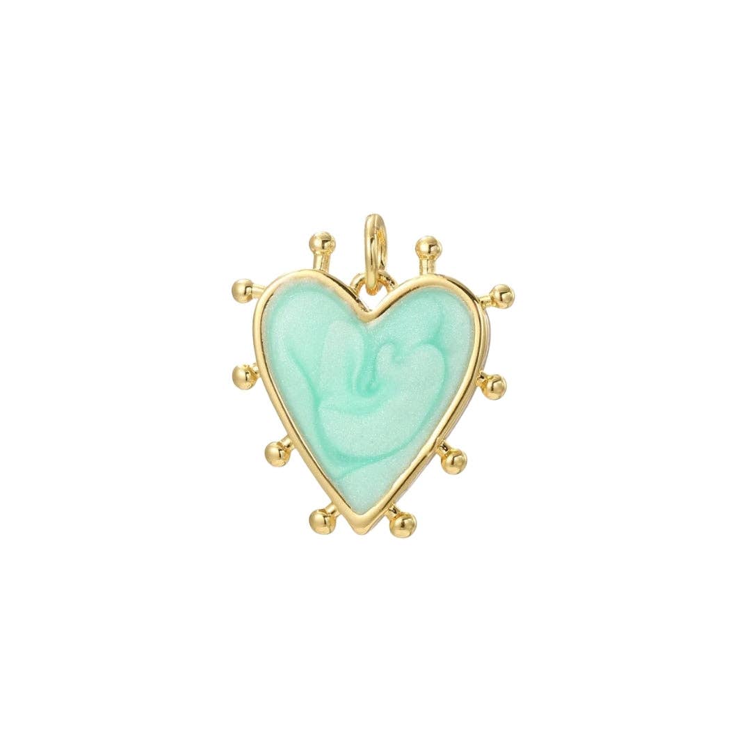Turquoise Heart Charm