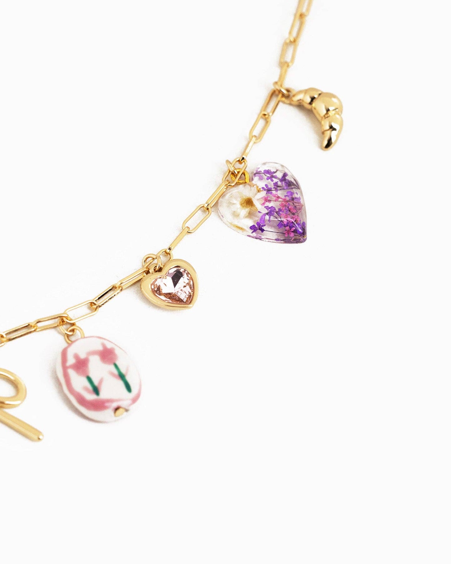 Pink Cottage Charm Necklace