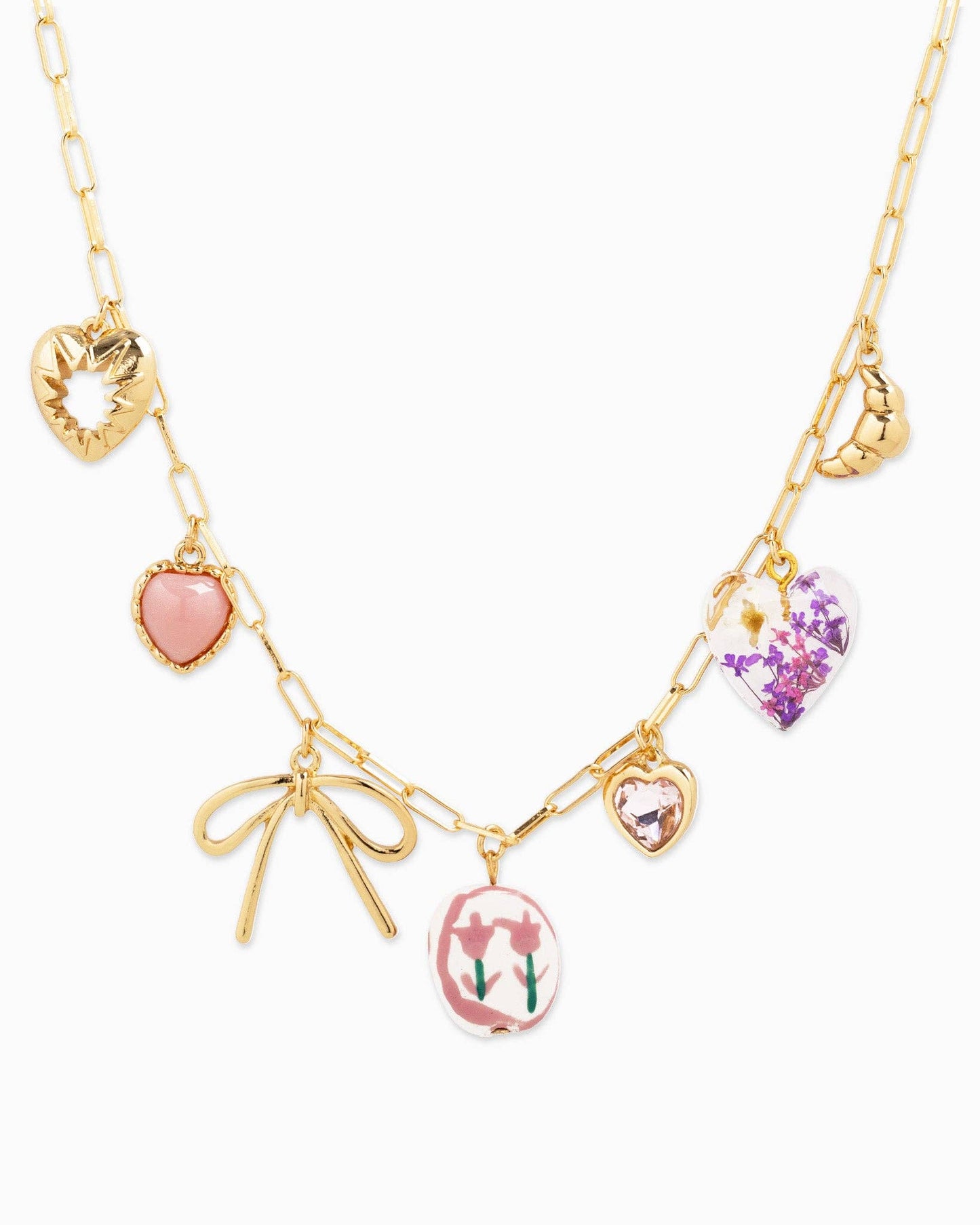 Pink Cottage Charm Necklace