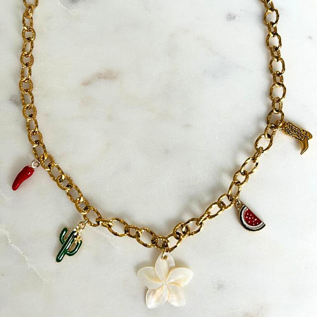 Chunky Chain Charm Necklace