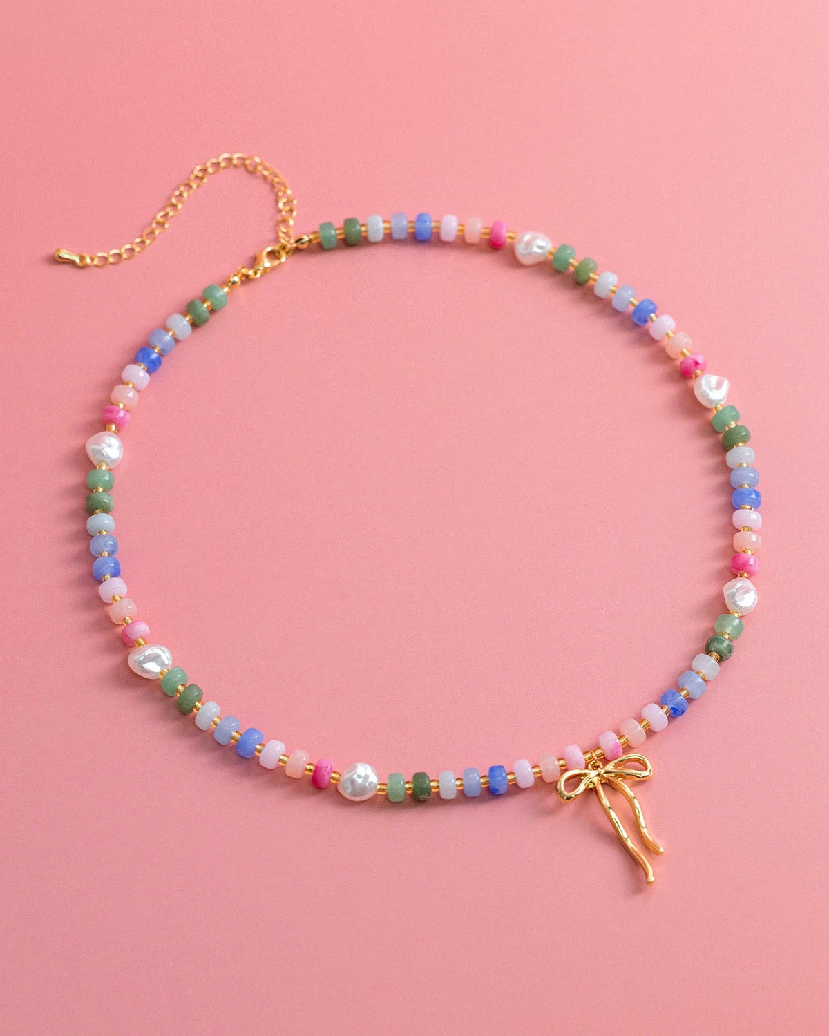 Confetti Crush Coquette Bead Pearl Necklace