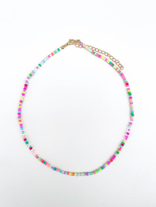 Rainbow Sprinkles - Seed Bead Necklace