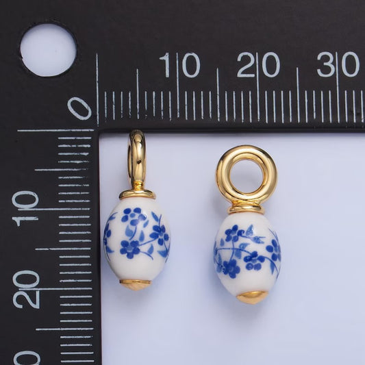 Blue Floral Charm