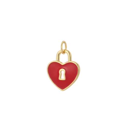 Red Heart Locket Charm