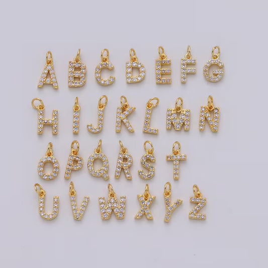 Pavé Initial Charm