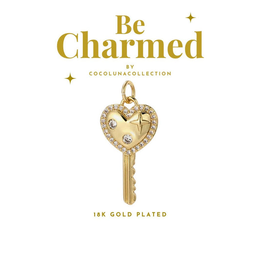 Starry Heart Key Charm