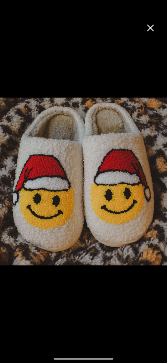 Santa Smiley Slippers