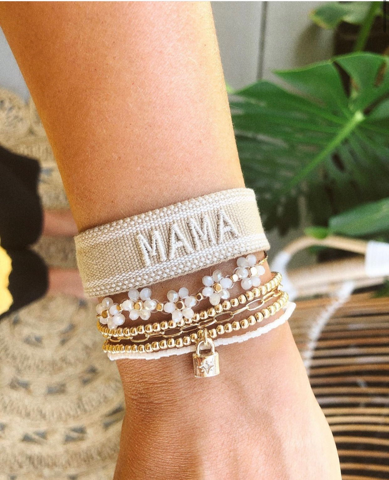 MAMA Embroidered Bracelet
